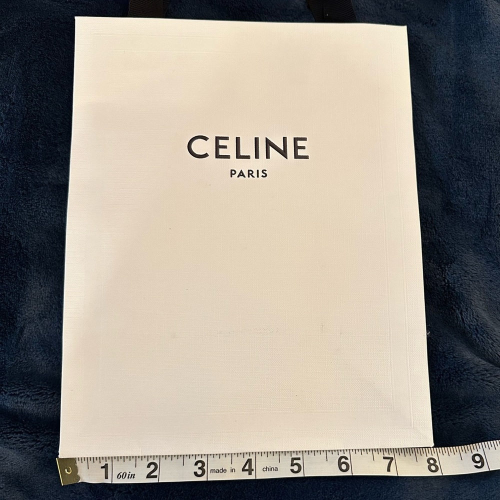Celine textured white paper gift bag ￼